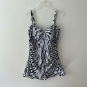 Shore Shapes Elegant Black and White Patterned Women's Swimsuit